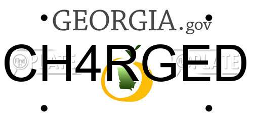 CH4RGED Georgia License Plate