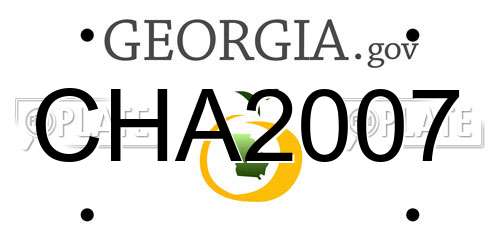 CHA2007 Georgia License Plate
