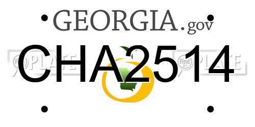 CHA2514 Georgia License Plate