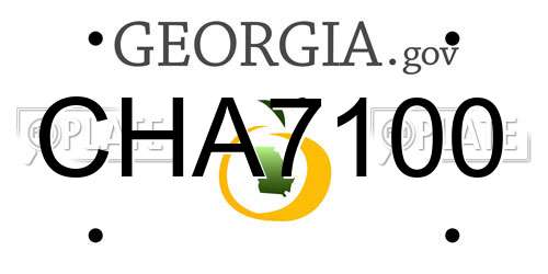 CHA7100 Georgia License Plate