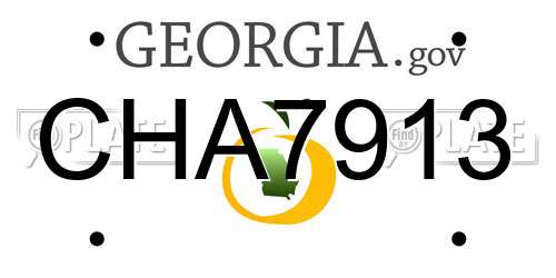 CHA7913 Georgia License Plate