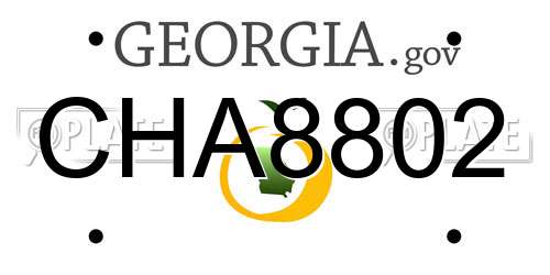 CHA8802 Georgia License Plate