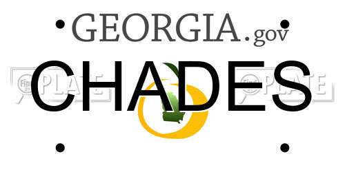 CHADES Georgia License Plate