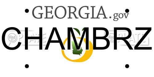 CHAMBRZ Georgia License Plate