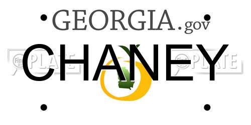 CHANEY Georgia License Plate