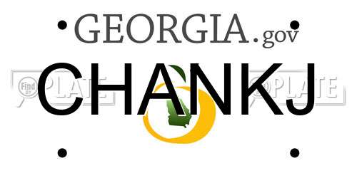 CHANKJ Georgia License Plate