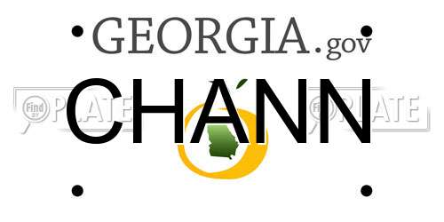 CHANN Georgia License Plate