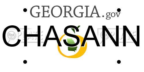 CHASANN Georgia License Plate