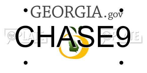 CHASE9 Georgia License Plate