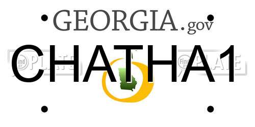 CHATHA1 Georgia License Plate