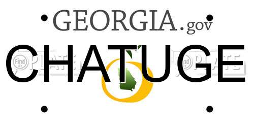 CHATUGE Georgia License Plate