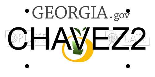 CHAVEZ2 Georgia License Plate
