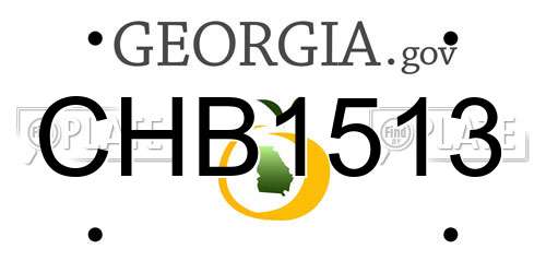 CHB1513 Georgia License Plate
