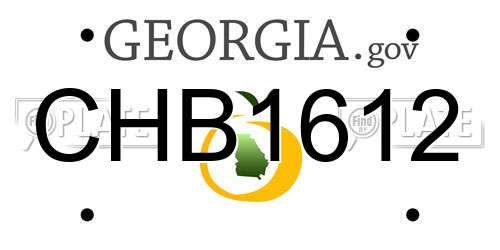 CHB1612 Georgia License Plate