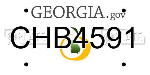 CHB4591 Georgia License Plate