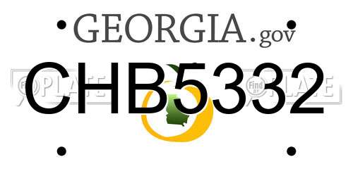 CHB5332 Georgia License Plate