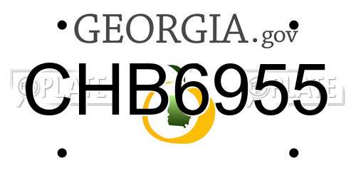 CHB6955 Georgia License Plate