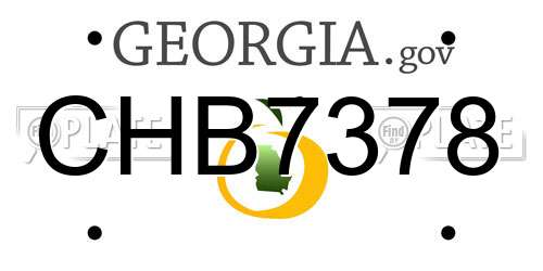 CHB7378 Georgia License Plate