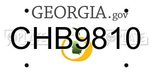 CHB9810 Georgia License Plate