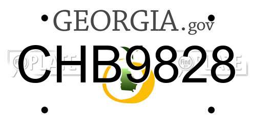 CHB9828 Georgia License Plate