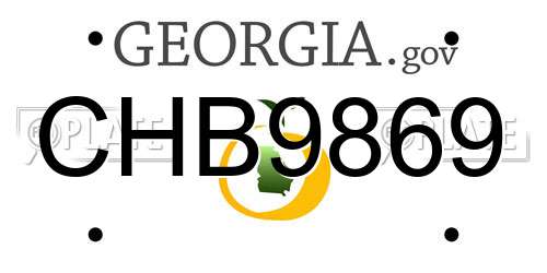 CHB9869 Georgia License Plate