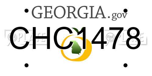 CHC1478 Georgia License Plate
