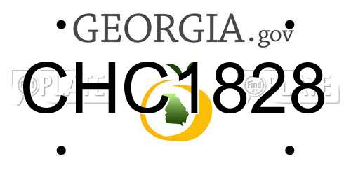 CHC1828 Georgia License Plate