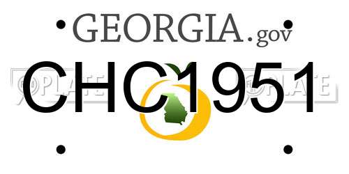 CHC1951 Georgia License Plate