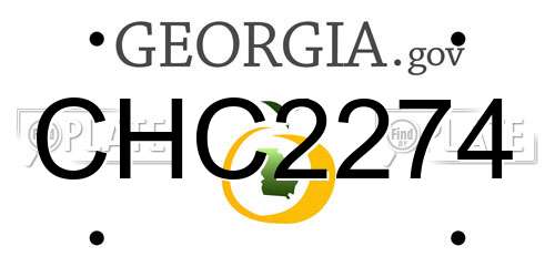 CHC2274 Georgia License Plate