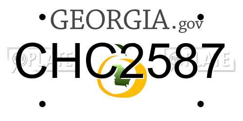 CHC2587 Georgia License Plate