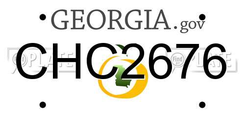 CHC2676 Georgia License Plate