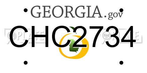 CHC2734 Georgia License Plate