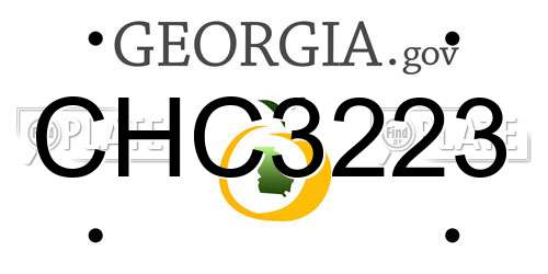 CHC3223 Georgia License Plate