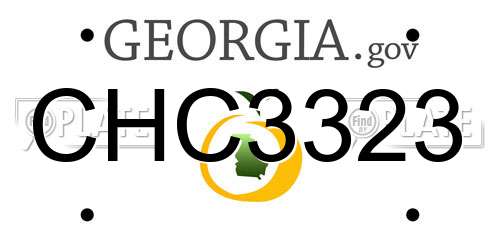 CHC3323 Georgia License Plate