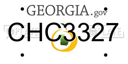CHC3327 Georgia License Plate