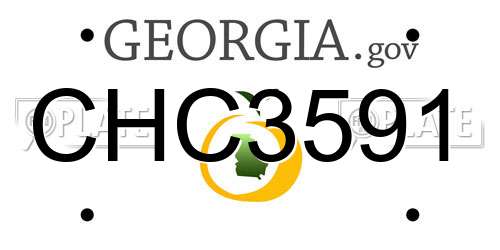 CHC3591 Georgia License Plate