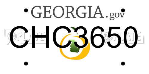 CHC3650 Georgia License Plate