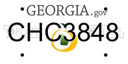 CHC3848 Georgia License Plate