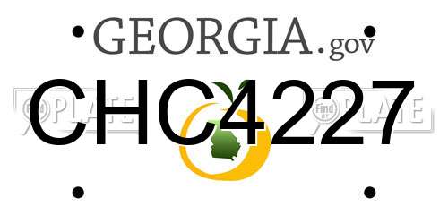 CHC4227 Georgia License Plate