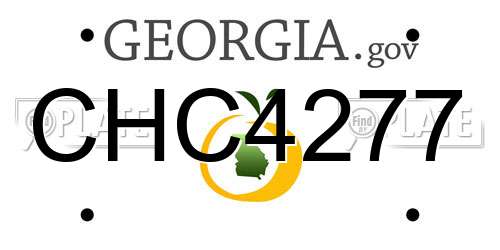 CHC4277 Georgia License Plate