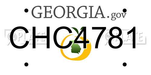 CHC4781 Georgia License Plate