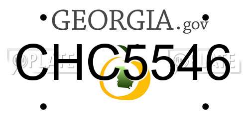 CHC5546 Georgia License Plate