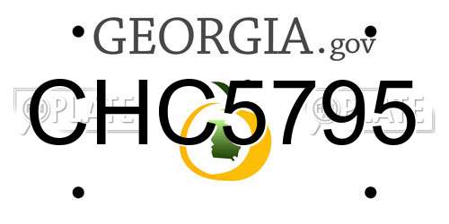 CHC5795 Georgia License Plate