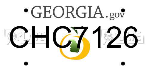 CHC7126 Georgia License Plate