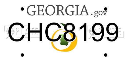 CHC8199 Georgia License Plate
