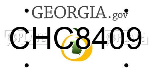 CHC8409 Georgia License Plate