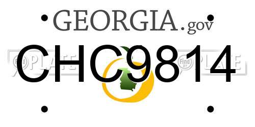 CHC9814 Georgia License Plate