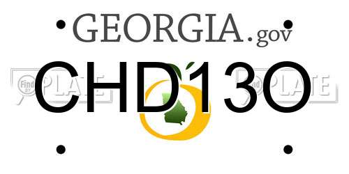 CHD13O Georgia License Plate