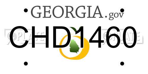 CHD1460 Georgia License Plate