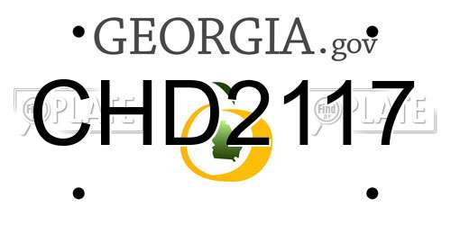 CHD2117 Georgia License Plate
